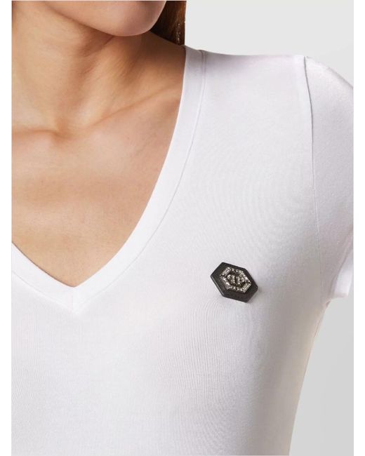 Philipp Plein White Cotton T-Shirt