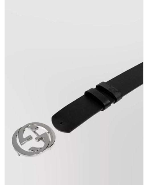 Gucci Gray Leather Reversible Belt for men