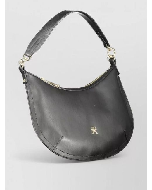 Tommy Hilfiger Gray Leather Shoulder Bag