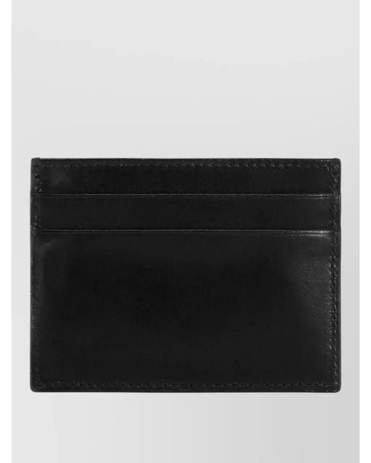 Dolce & Gabbana Black Leather Card Holder for men