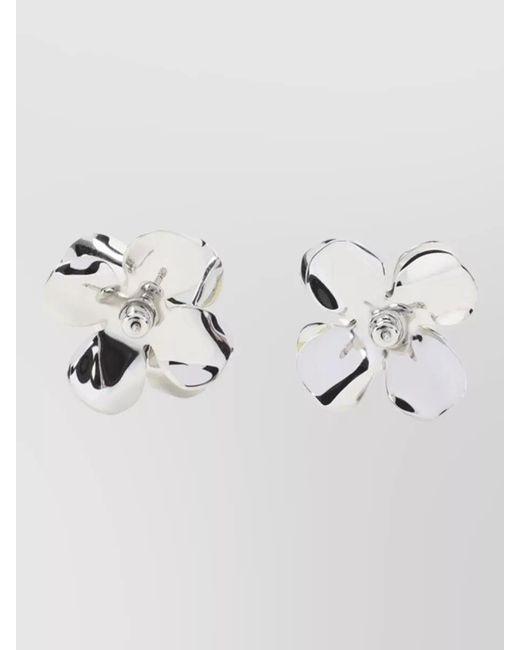 Marni Metallic Brass Floral Earrings