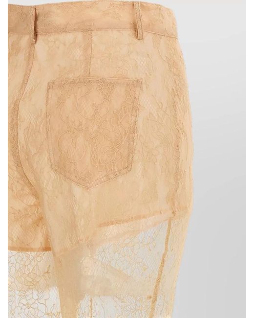 GIUSEPPE DI MORABITO White Lace Flared Trousers