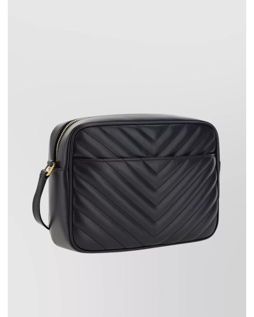 Saint Laurent Black Lou Medium Leather Quilted Shoulder Bag