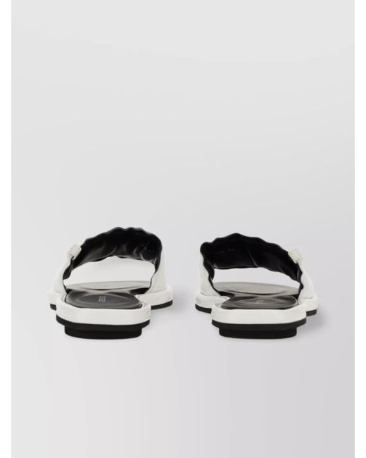 Premiata Metallic Lamb Leather Slide Sandals