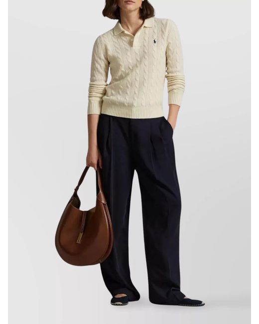 Polo Ralph Lauren Natural Cable Knit Long Sleeve Shirt