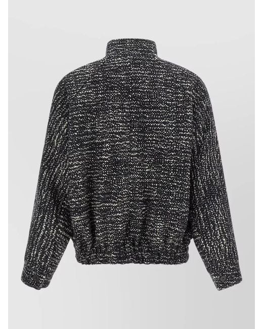 DARKPARK Gray Virgin Wool Bouclé Bomber Jacket