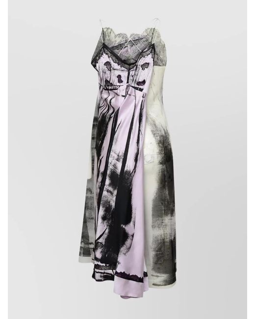 Maison Margiela Gray 'Freeze-Frame' Multicoloured Silk Blend Dress