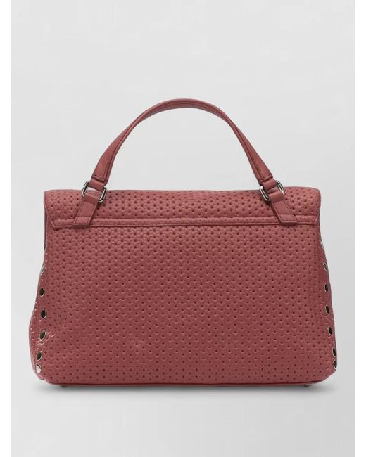 Zanellato Red Shoulder Bag Adjustable Strap Metal Hardware