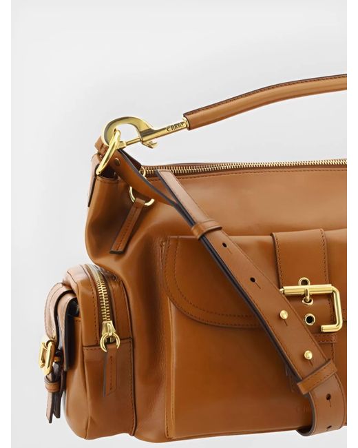 Chloé Brown Camera Bag Medium Leather Shoulder Bag