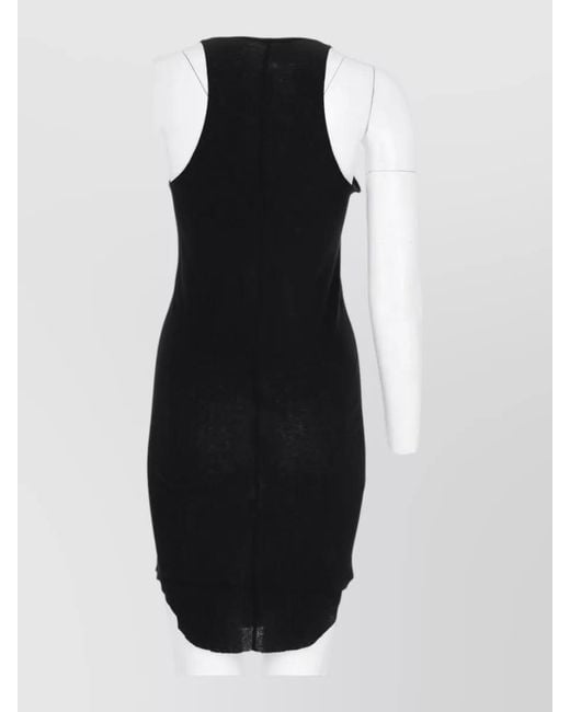 Rick Owens Black Ribbed Tank Top for men