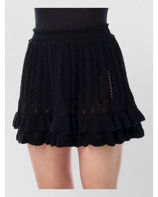 Isabel Marant Black Cotton Knit Mini Skirt