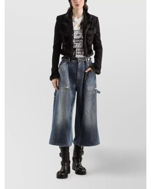 Dolce & Gabbana Blue Cropped Jeans