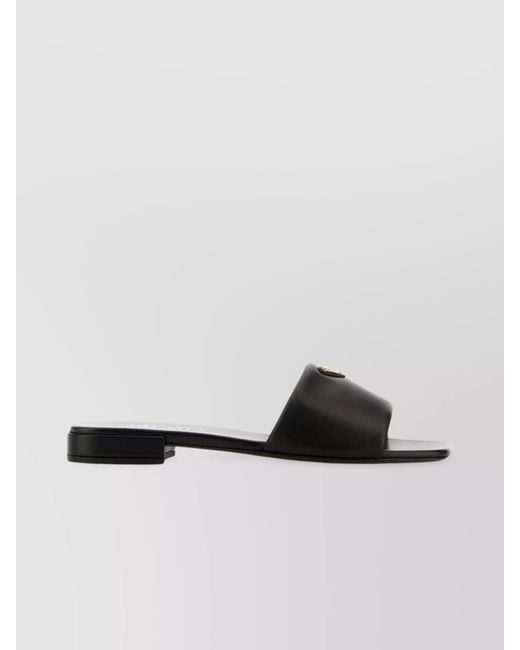 Prada Multicolor Nappa Leather Open Toe Slippers