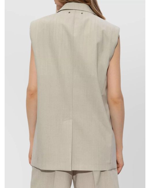 Golden Goose Deluxe Brand Natural Virgin Wool Single-Breasted Vest