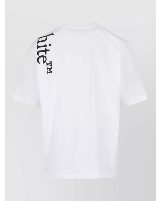 Off-White c/o Virgil Abloh White Crew Neck Shirt Short Sleeves Design for men