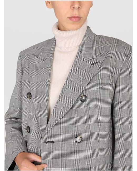Max Mara Gray Double-Breasted Blazer