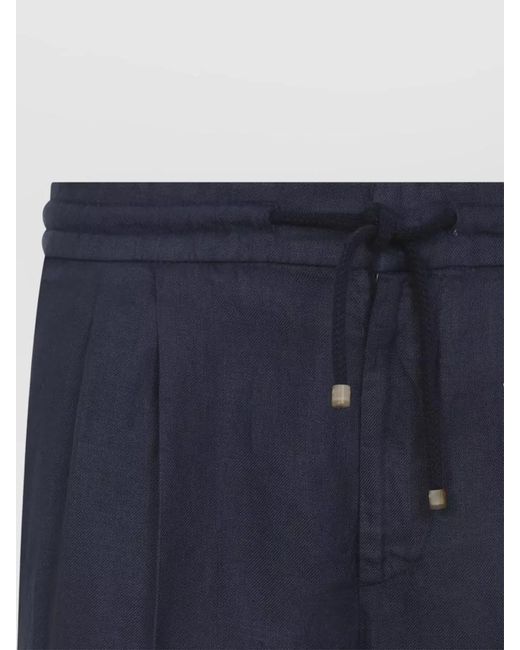 Brunello Cucinelli Blue Pants for men