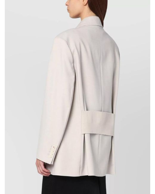 Victoria Beckham Natural Double-Breasted Jacket
