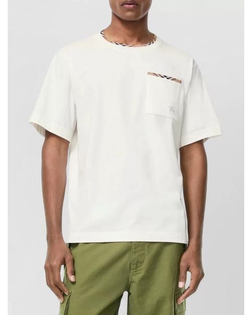 Burberry White Cotton Relaxed-Fit Short-Sleeve T-Shirt for men