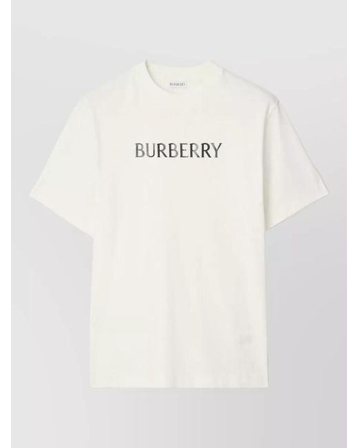 Burberry Natural Cotton Logo Print T-Shirt for men