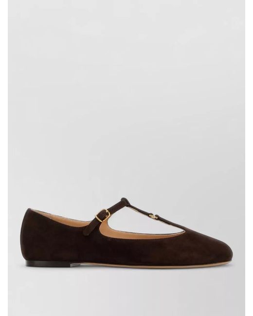 Chloé Brown Leather Marcie Ballerina Shoes