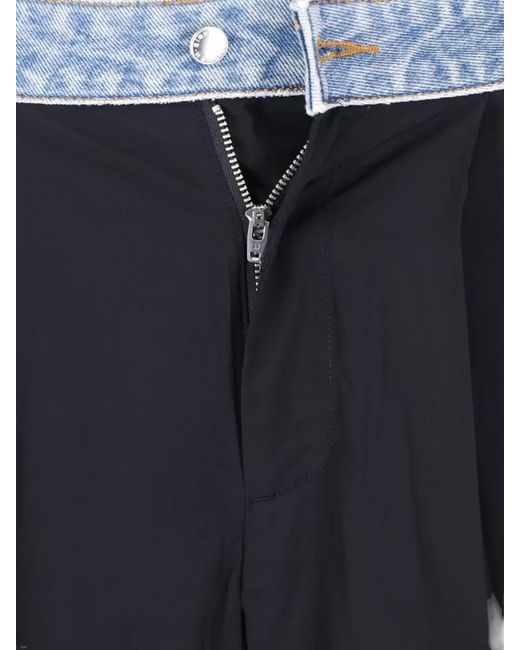 Alexander Wang Blue Wide-Leg Trousers