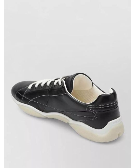 Prada Multicolor Sneakers Contrast Sole Round Toe Design for men