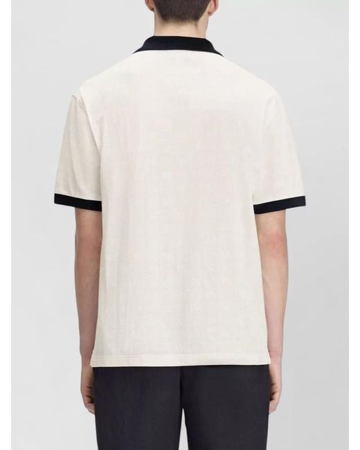 Fred Perry Natural Contrast Collar Short Sleeve Casual Top for men