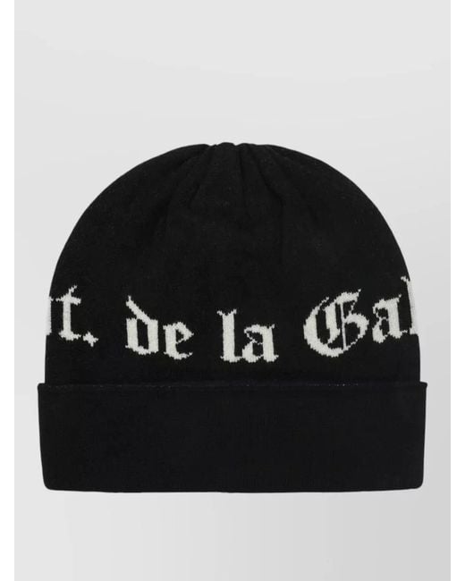 GALLERY DEPT. Black Wool Logo-Intarsia Beanie for men