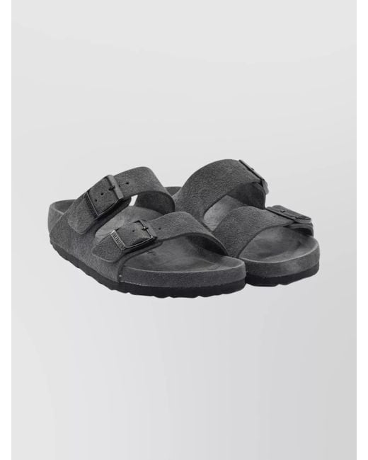 Birkenstock Gray Suede Arizona Sandals