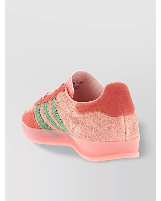 Adidas Originals Pink Leather Gazelle Indoor Low-Top Sneakers