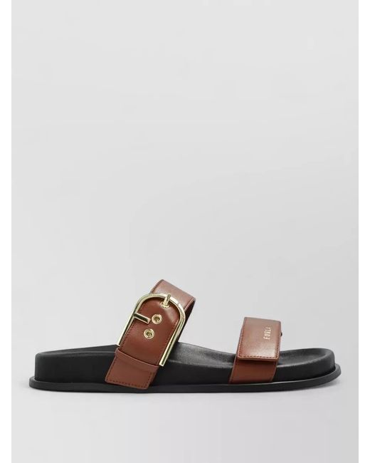 Furla Multicolor Sandal Open Toe Flat Sole Dual Strap