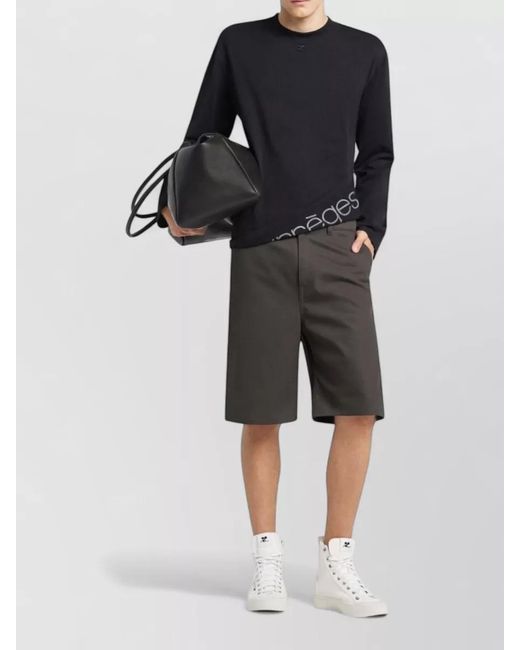 Courreges Black Short-Sleeve T-Shirt for men