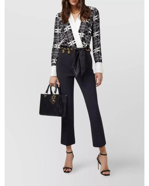 Elisabetta Franchi Black Silk Blouse