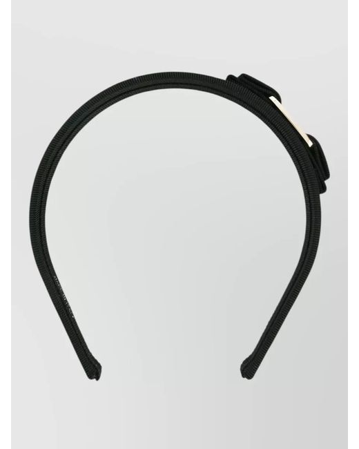 Ferragamo White Cotton Vara Bow Headband