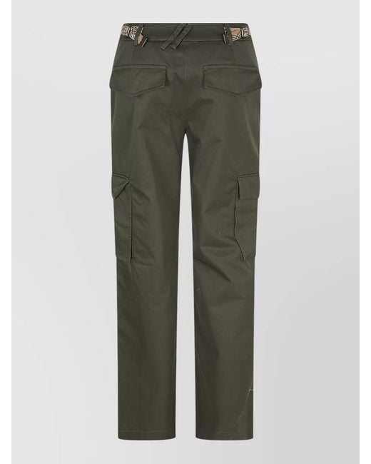 Burberry Green Cotton Relaxed-Fit Cargo Trousers