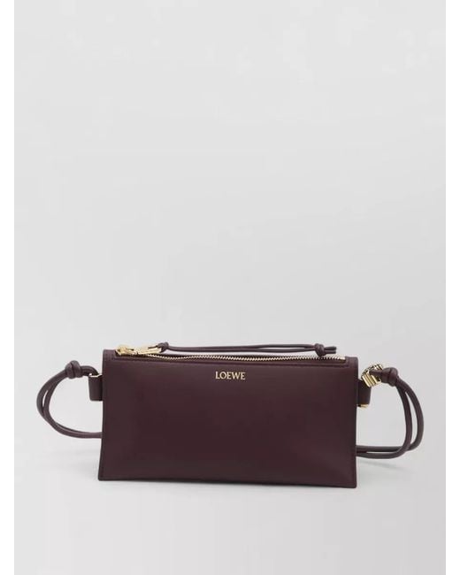 Loewe Brown Calfskin Glim Pouch Crossbody Bag