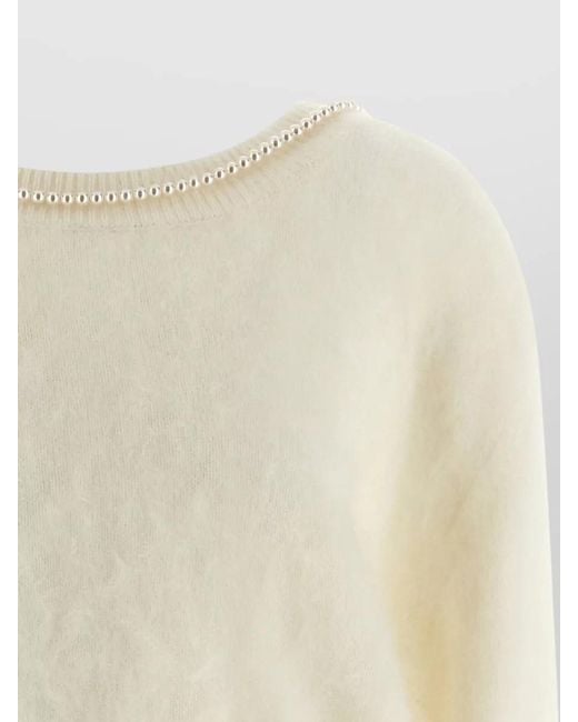 BERNADETTE Natural Cashmere Long-Sleeve Jumper