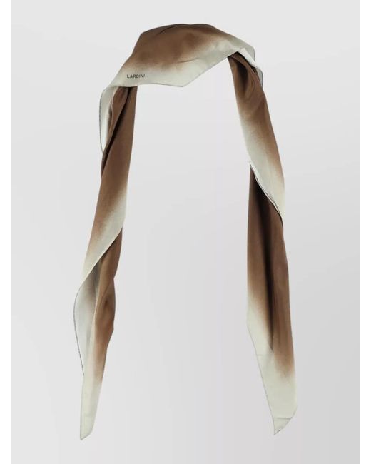 Lardini White Silk Blend Printed Scarf for men
