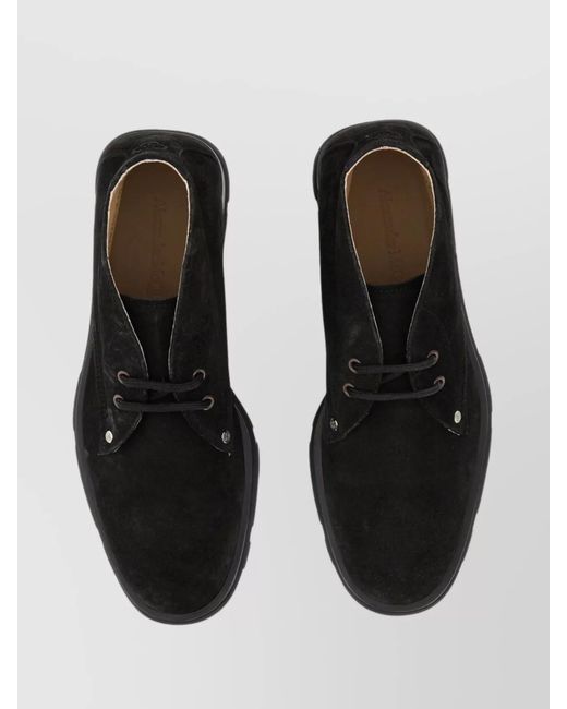 McQueen Black Suede Boots for men