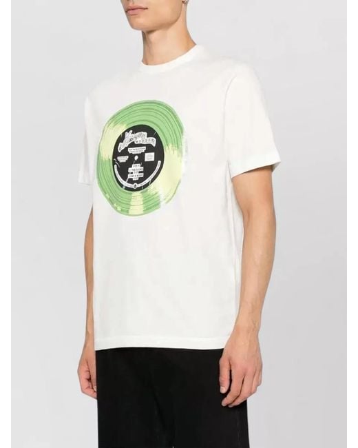 KENZO Blue Graphic Cotton T Shirt Crew Neck for men