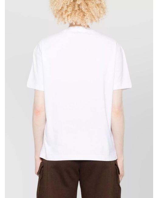 Off-White c/o Virgil Abloh White T-Shirt With A Colorfully Embroidered Logo