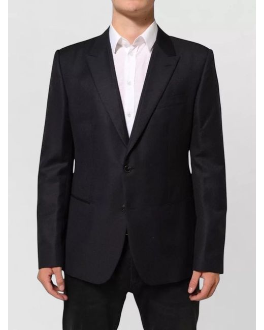 Dolce & Gabbana Blue Virgin Wool Suit Jacket for men