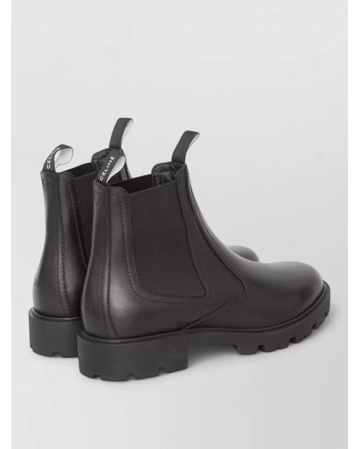 Céline Black Leather Chelsea Boots for men