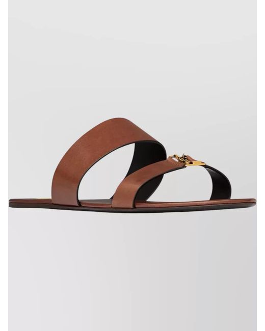 Saint Laurent Multicolor Babylone Flat Sole Open Toe Sandals