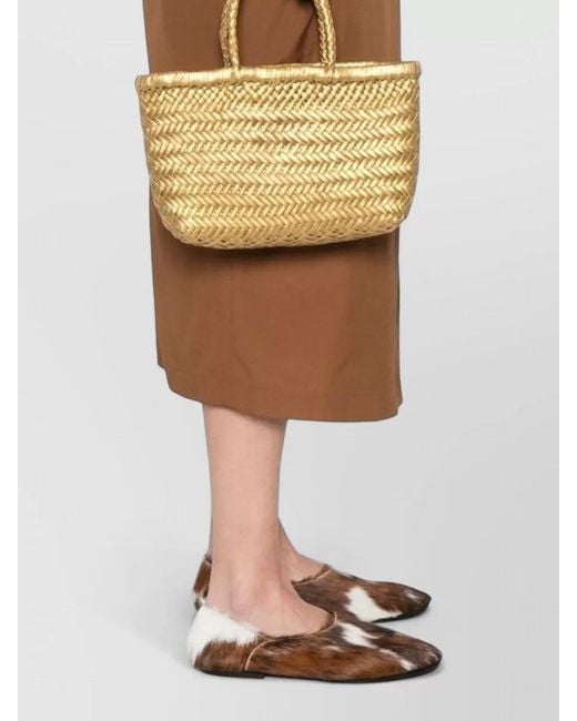 Dragon Diffusion Natural Beach Bag Dual Handles Woven Design