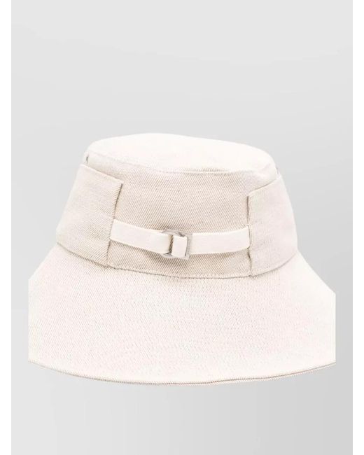 Jacquemus Natural Linen Cotton Bucket Hat