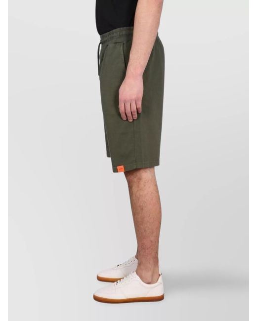 Aspesi Green Cotton Deck Shorts for men
