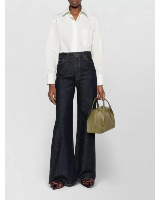 Victoria Beckham White Cropped Shirt