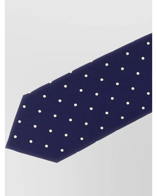 Tom Ford Blue Slim Silk Tie Pointed Tip Polka Dots for men